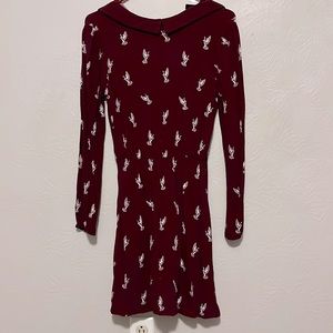 maroon dress